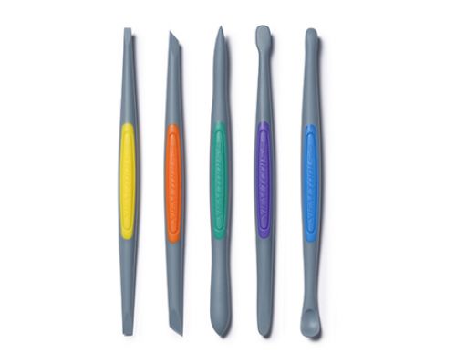 Xiem Clay Finishing Tool - Strong-Firm Silicone Set - Small - 5pcs (CFSS5)